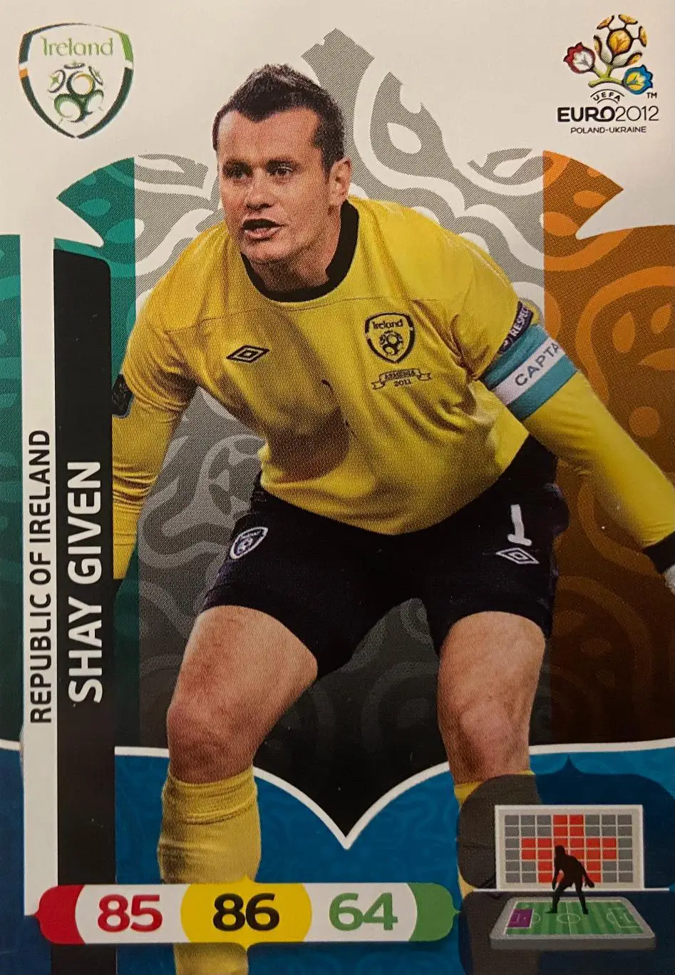 Футбол. Карточка Shay Given / Шей Гивен Ирландия Euro/Евро 2012
