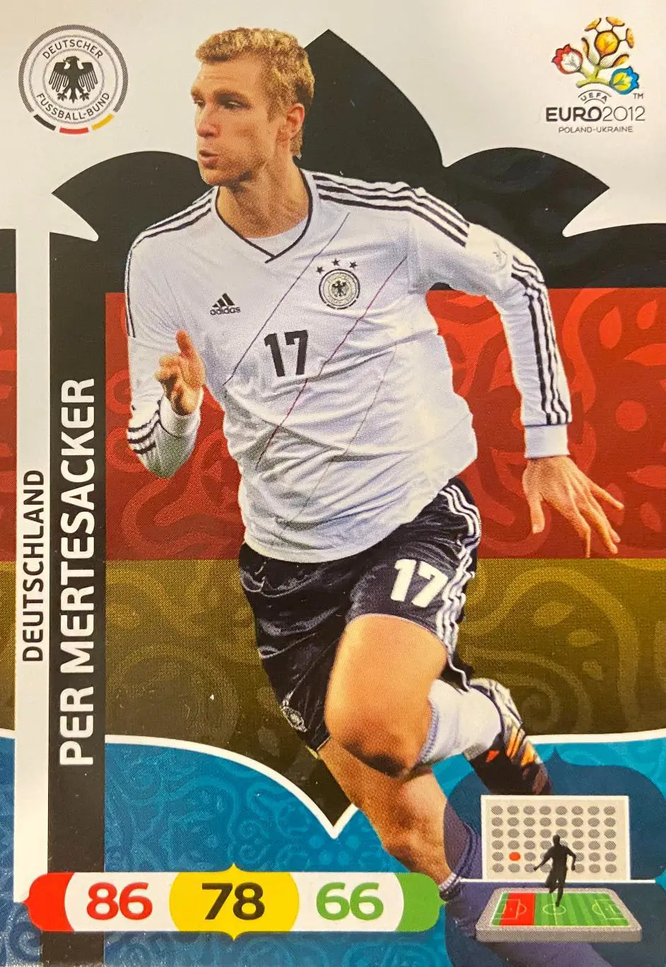 Футбол. Карточка Per Mertesacker/Пер Мертезакер Германия, Арсенал Euro/Евро 2012