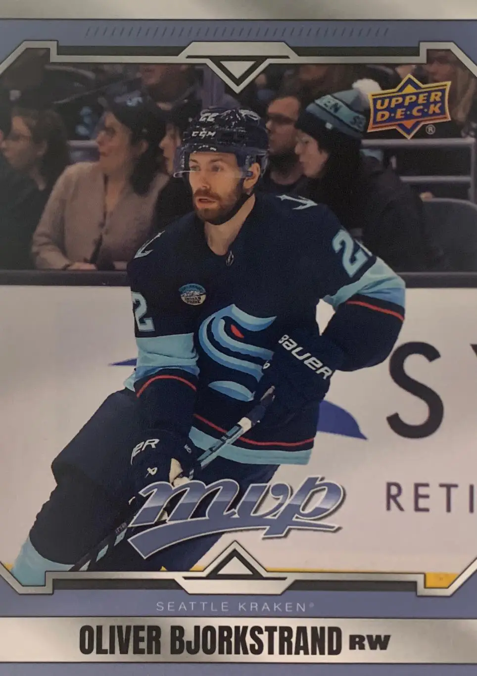 Карточка Oliver Bjorkstrand - Оливер Бьоркстранд Seattle Kraken - Сиэтл НХЛ/NHL