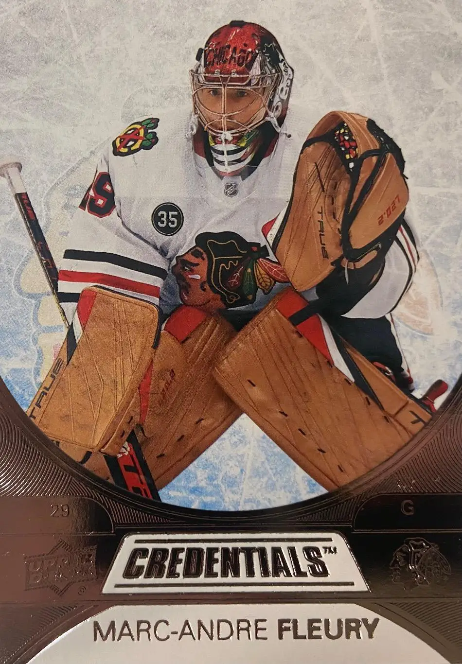 Карточка Marc-Andre Fleury-Марк-Андре Флери Chicago Blackhawks - Чикаго НХЛ/NHL