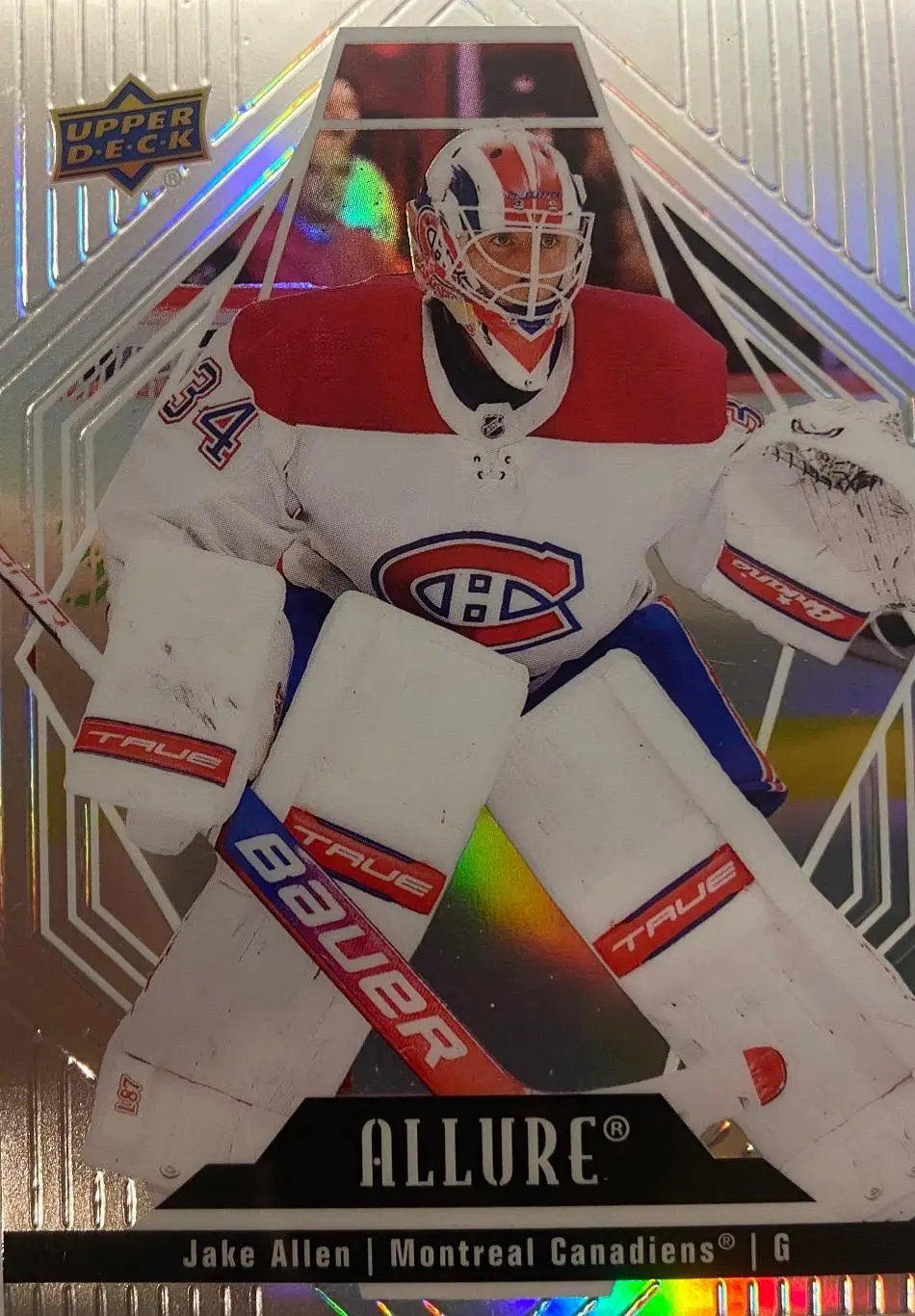 Хоккей. Карточка Jake Allen - Джейк Аллен Montreal Canadiens - Монреаль НХЛ/NHL