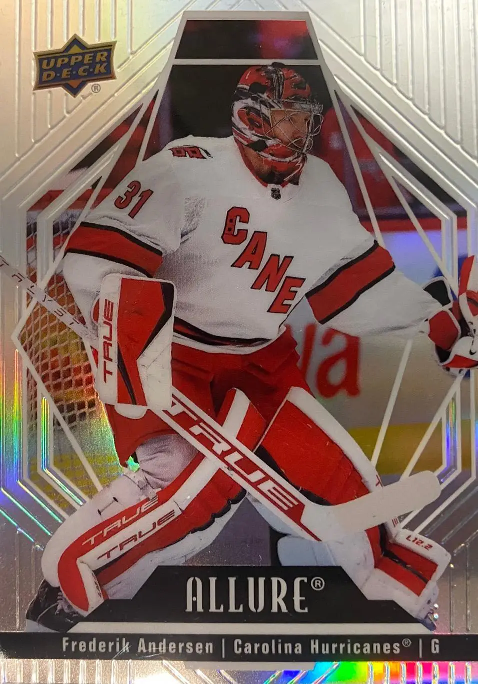 Карточка Frederik Andersen-Фредерик Андерсен Carolina Hurricanes-Каролина НХЛ