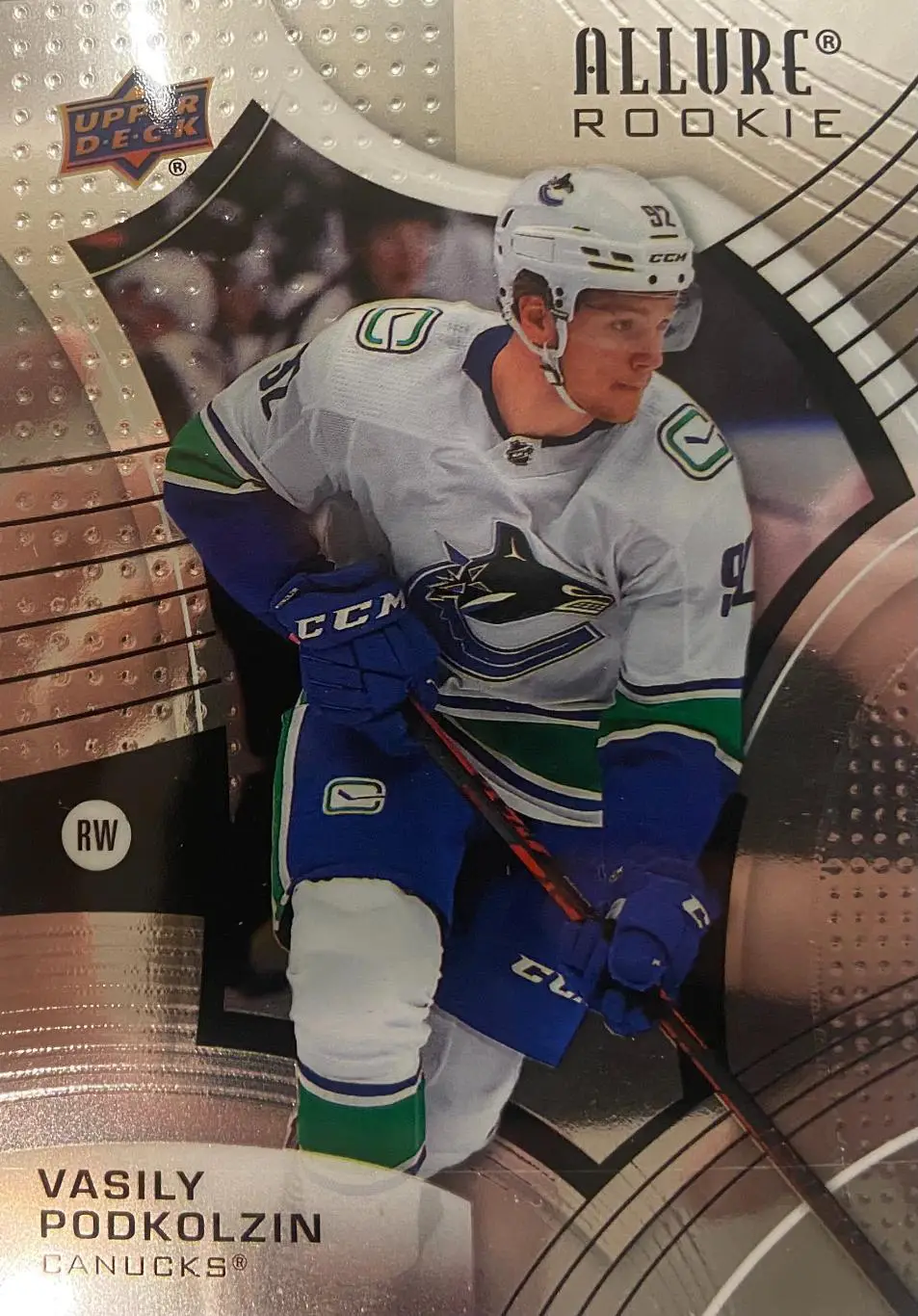 Хоккей. Карточка Василий Подколзин Vancouver Canucks - Ванкувер, СКА НХЛ/NHL/КХЛ