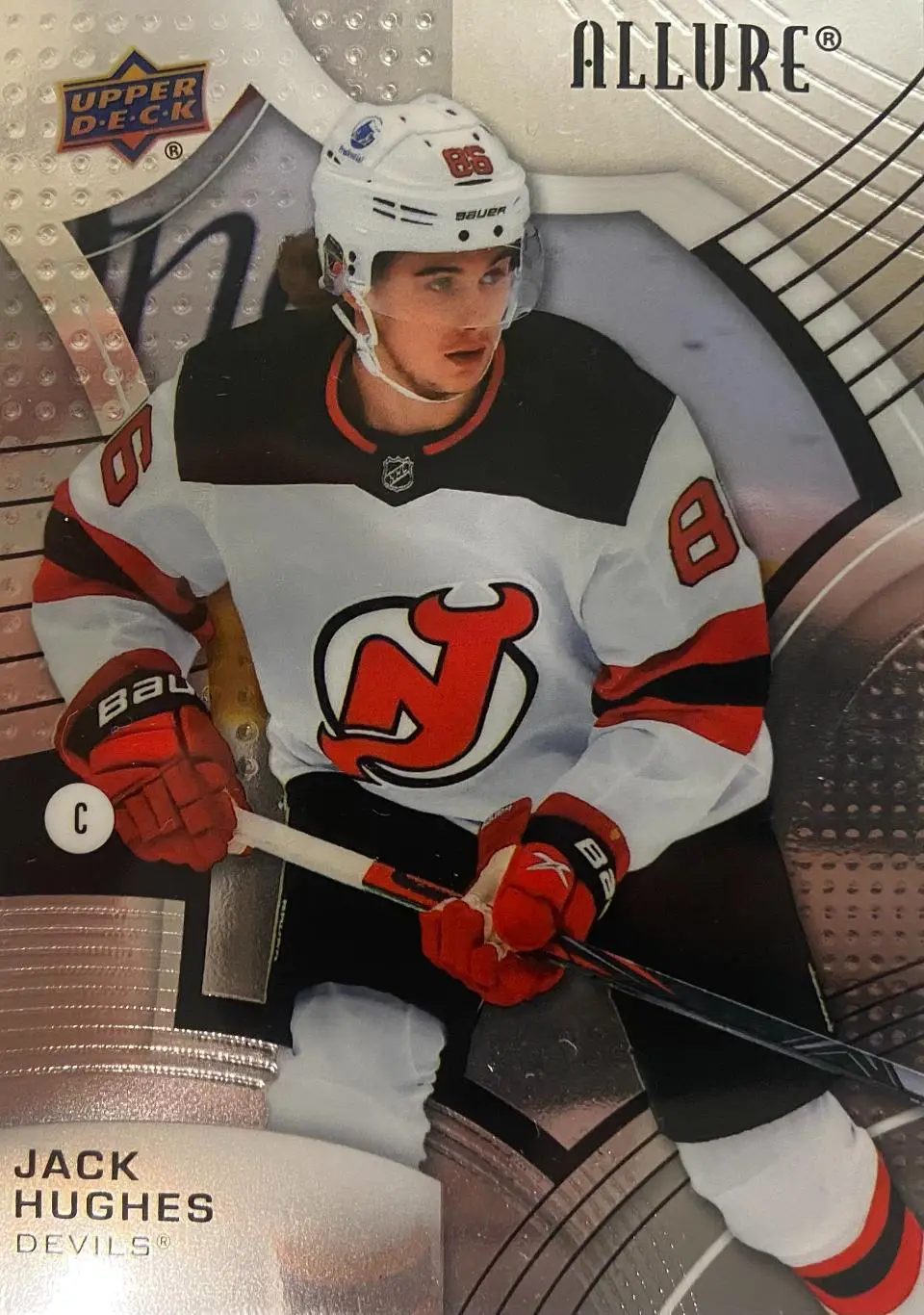 Хоккей. Карточка Jack Hughes - Джек Хьюз New Jersey Devils - Нью-Джерси НХЛ NHL