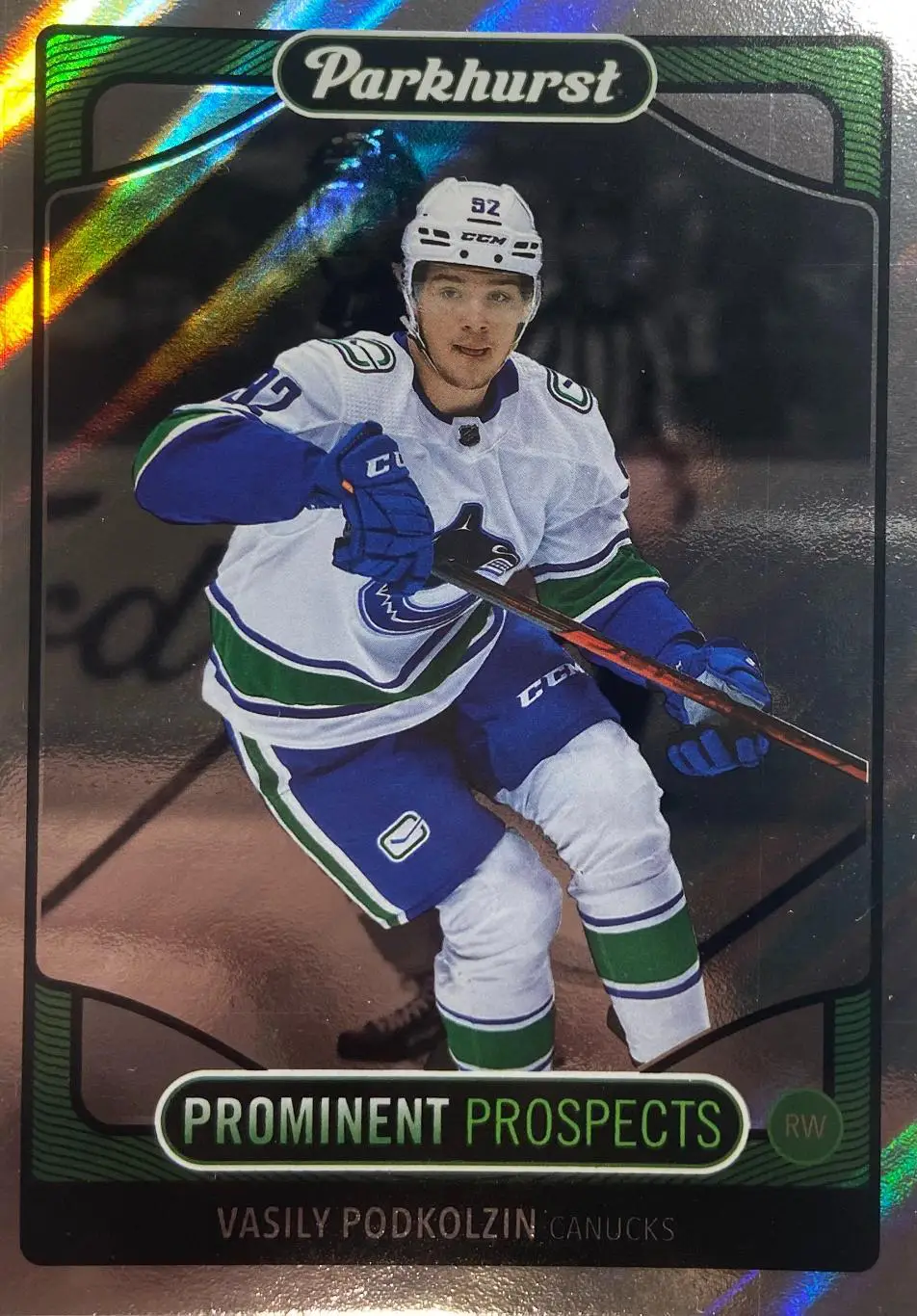 Хоккей. Карточка Василий Подколзин Vancouver Canucks - Ванкувер, СКА НХЛ/NHL/КХЛ