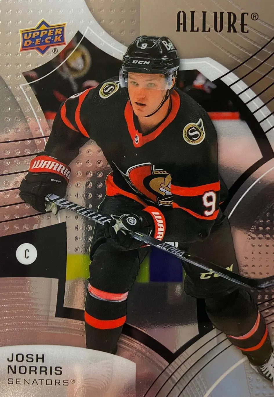 Хоккей Карточка Josh Norris-Джош Норрис Ottawa Senators-Оттава Сенаторз НХЛ/NHL