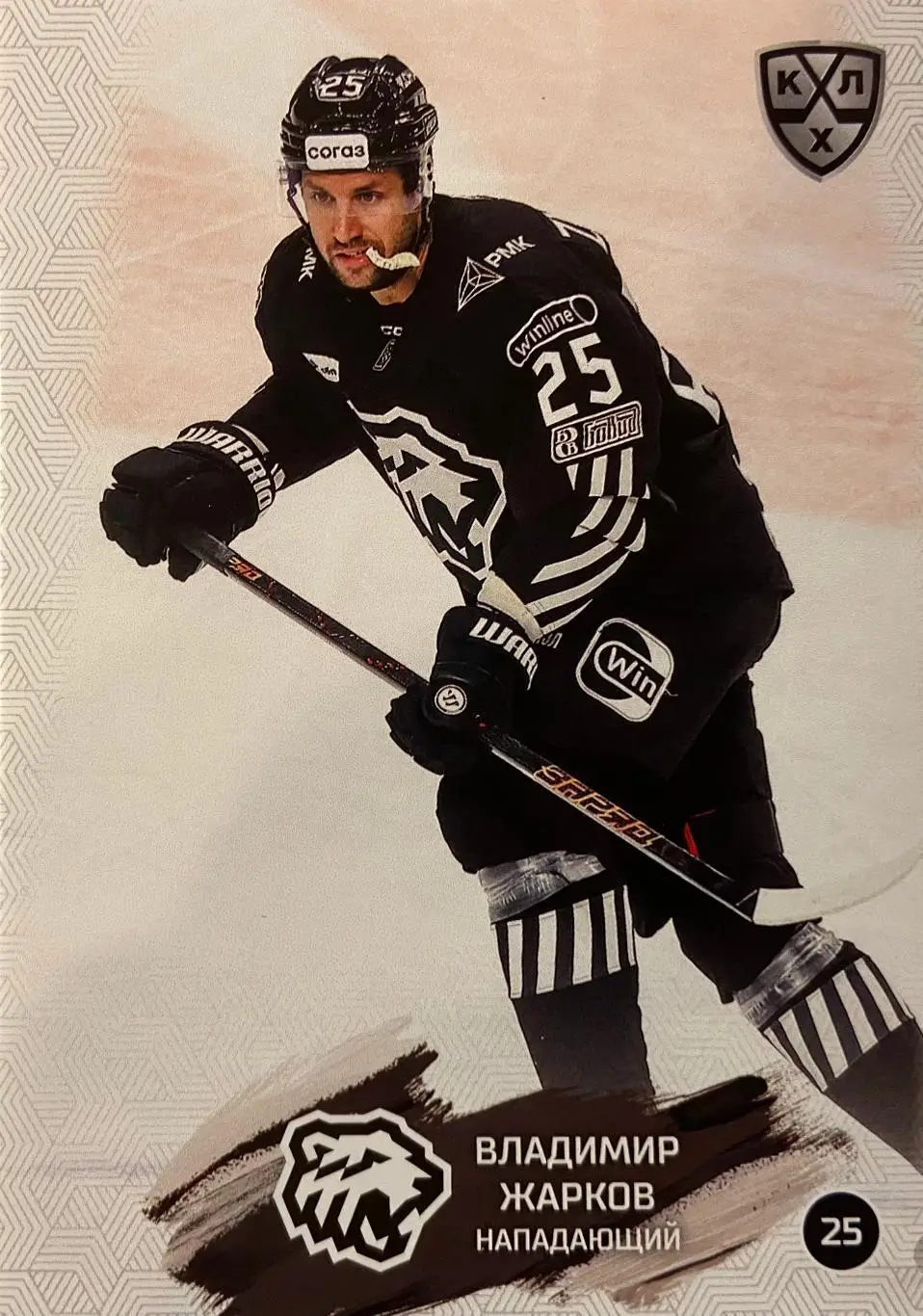 Хоккей. Карточка Владимир Жарков Трактор Челябинск КХЛ сезон 2024/25 SeReal
