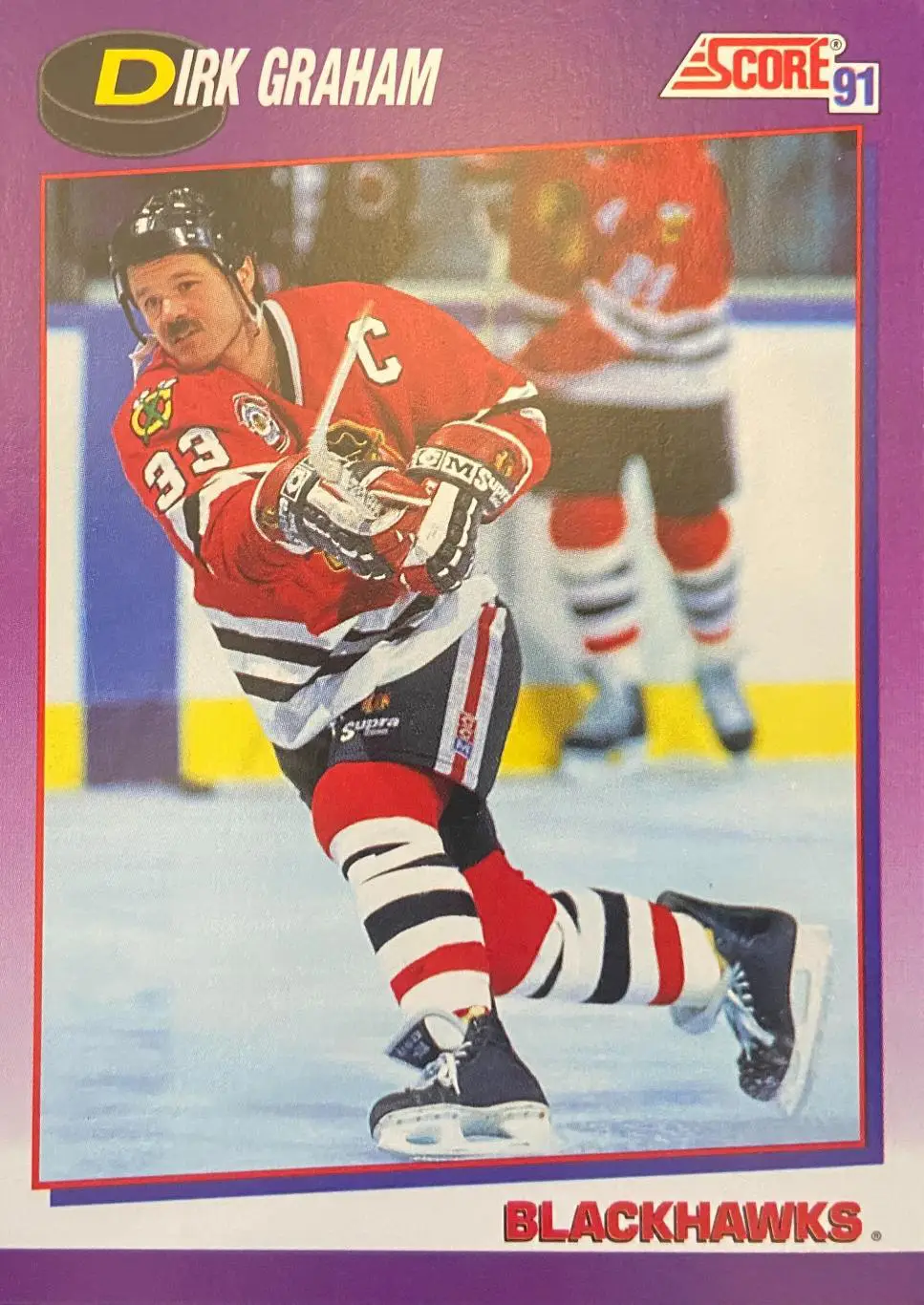 Хоккей Карточка Dirk Graham/Дирк Грэм Chicago Blackhawks/Чикаго Блэкхокс NHL/НХЛ