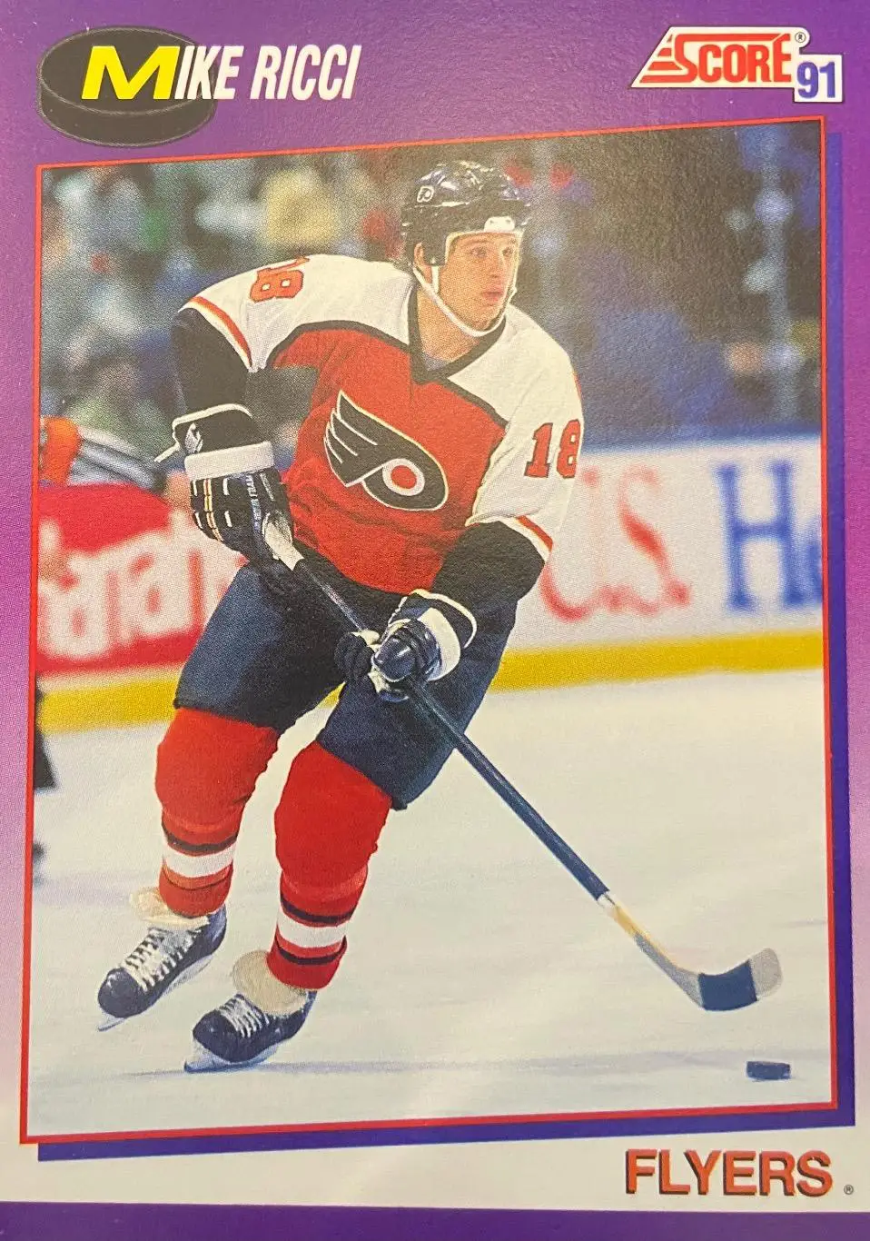 Хоккей. Карточка Mike Ricci-Майк Риччи Philadelphia Flyers - Филадельфия НХЛ/NHL