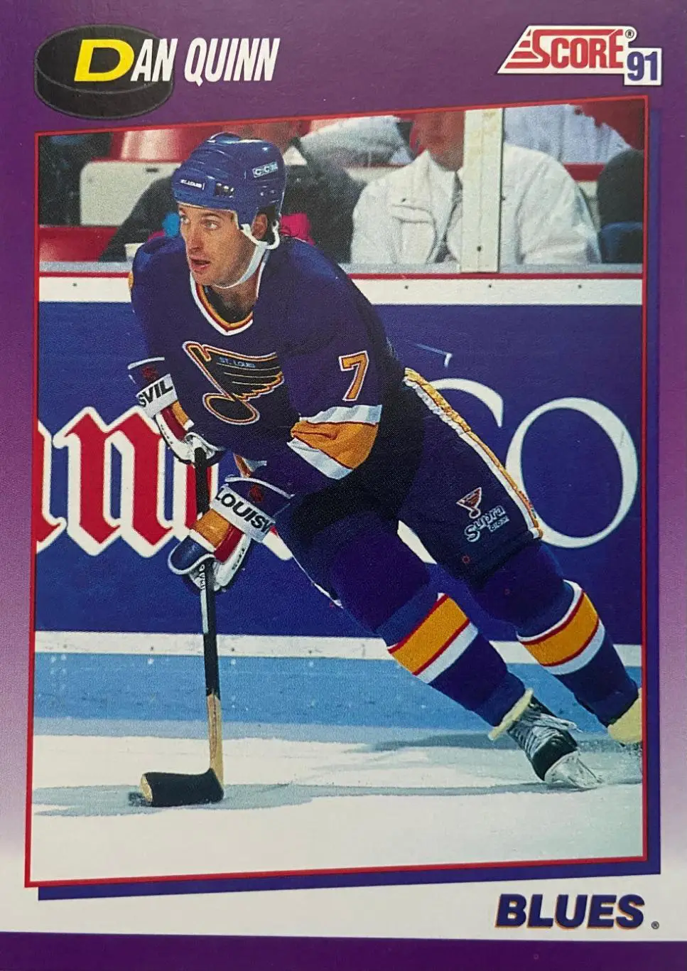 Хоккей. Карточка Dan Quinn - Дэн Куинн St Louis Blues - Сент-Луис Блюз НХЛ/NHL