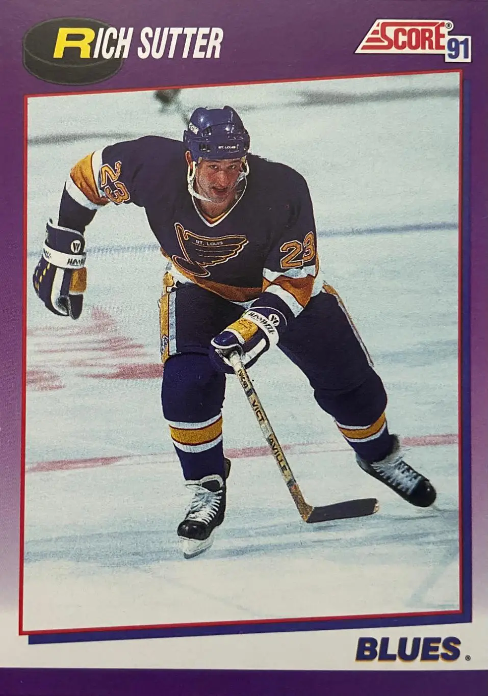 Хоккей. Карточка Rich Sutter - Рич Саттер St. Louis Blues-Сент-Луис Блюз НХЛ/NHL