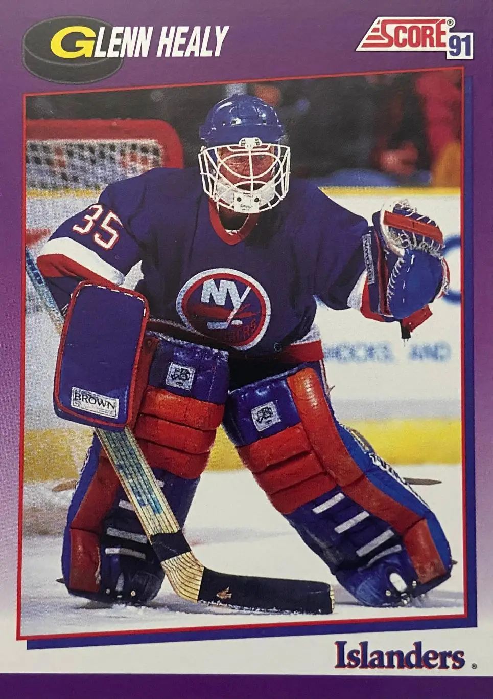 Хоккей. Карточка Glenn Healy - Гленн Хили New York Islanders - Айлендерс НХЛ/NHL