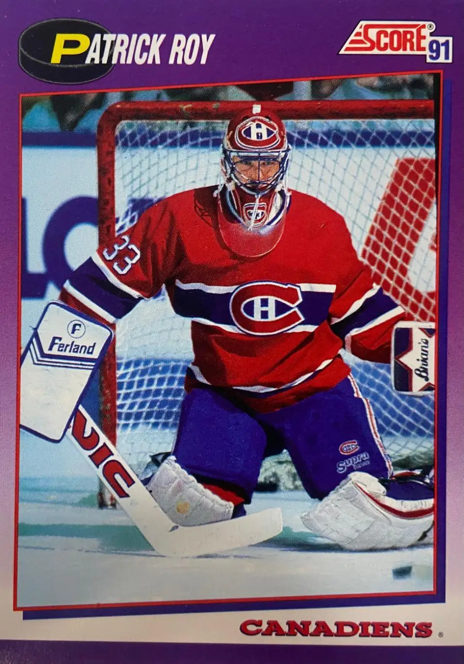 Хоккей. Карточка Patrick Roy - Патрик Руа Montreal Canadiens - Монреаль НХЛ-NHL