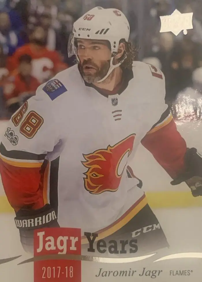 Хоккей. Карточка Яромир Ягр Calgary Flames-Калгари, Авангард Омск НХЛ/NHL, КХЛ