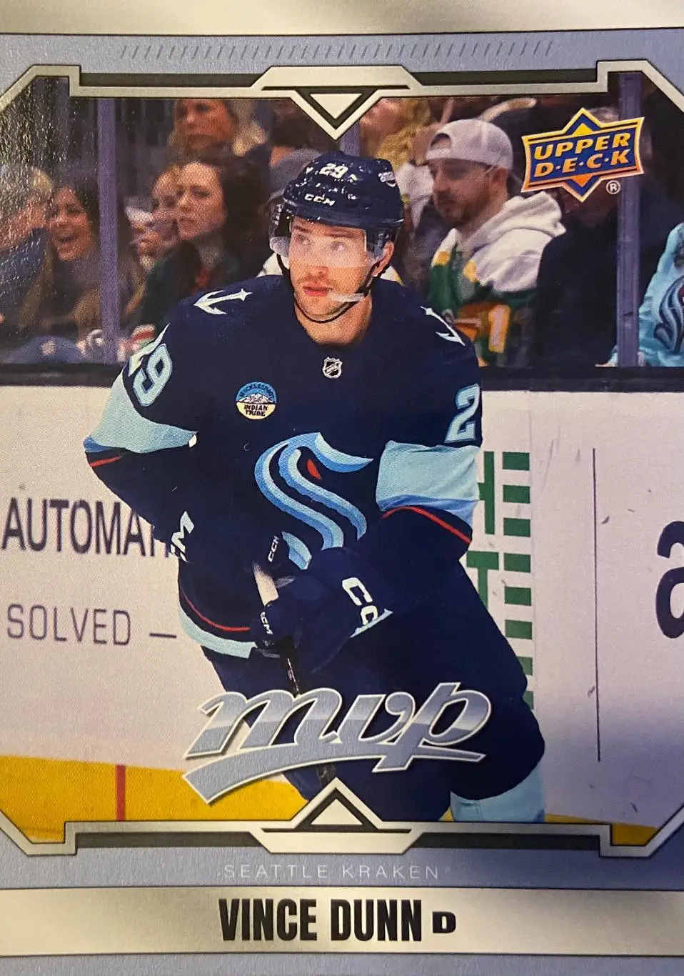 Хоккей. Карточка Vince Dunn - Винс Данн Seattle Kraken - Сиэтл Кракен НХЛ/NHL