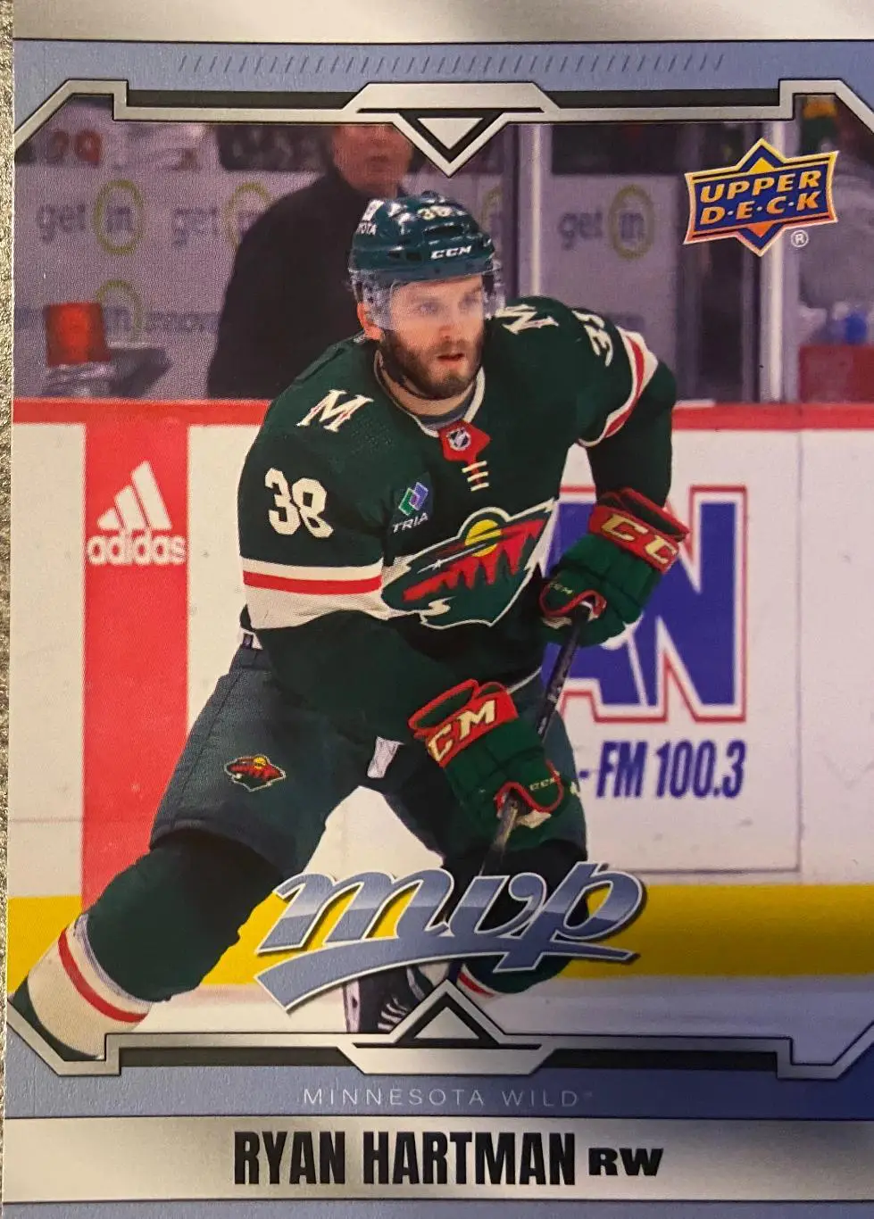 Хоккей. Карточка Ryan Hartman - Райан Хартман Minnesota Wild - Миннесота НХЛ/NHL