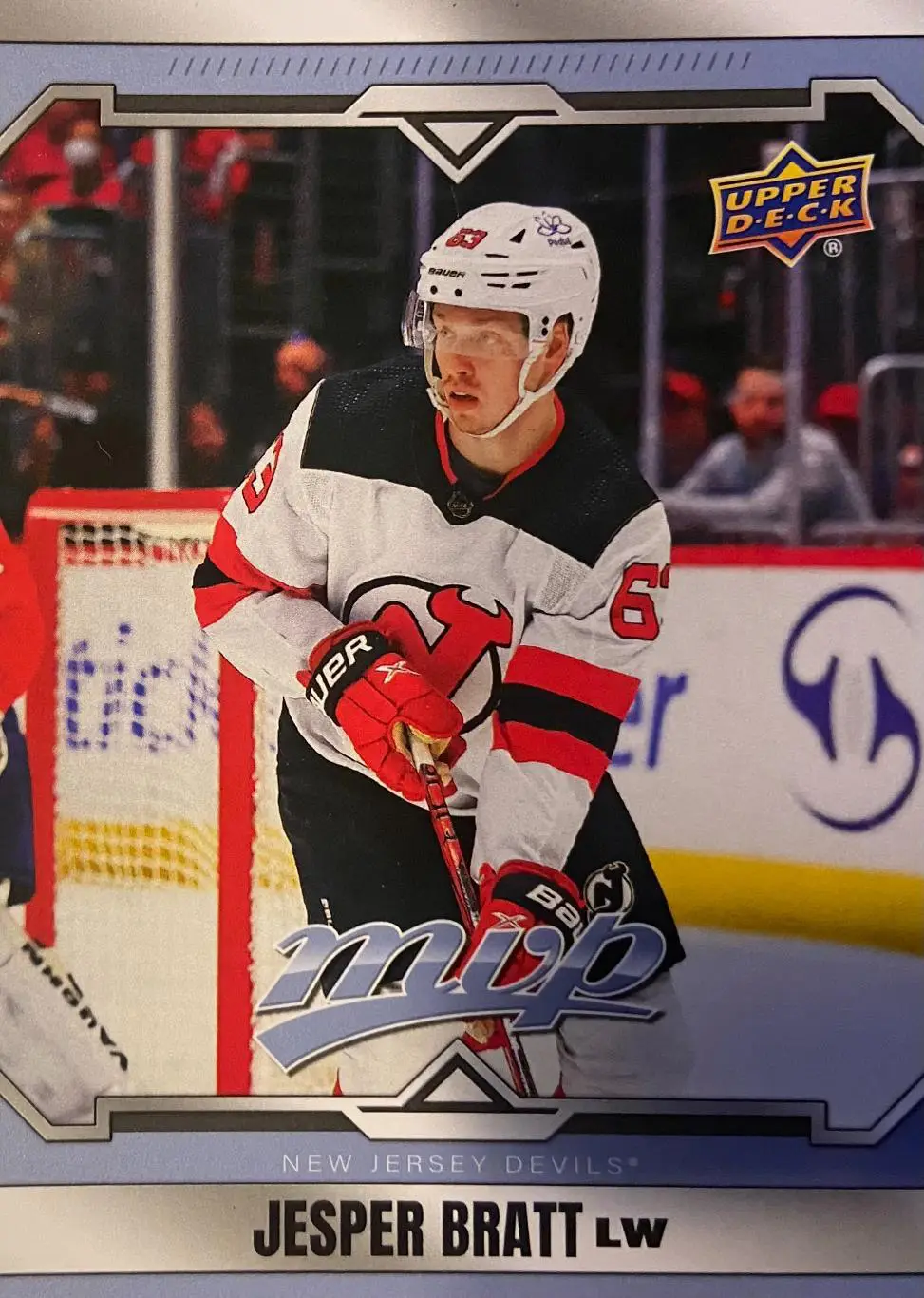 Хоккей. Карточка Jesper Bratt-Йеспер Братт New Jersey Devils-Нью-Джерси НХЛ/NHL