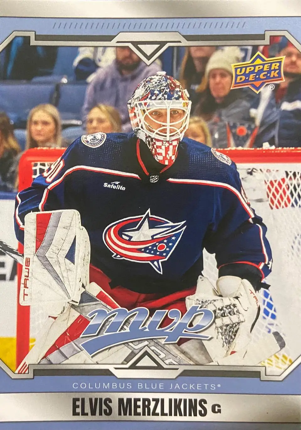 Карточка Elvis Merzlikins-Элвис Мерзликин Columbus Blue Jackets-Коламбус НХЛ NHL