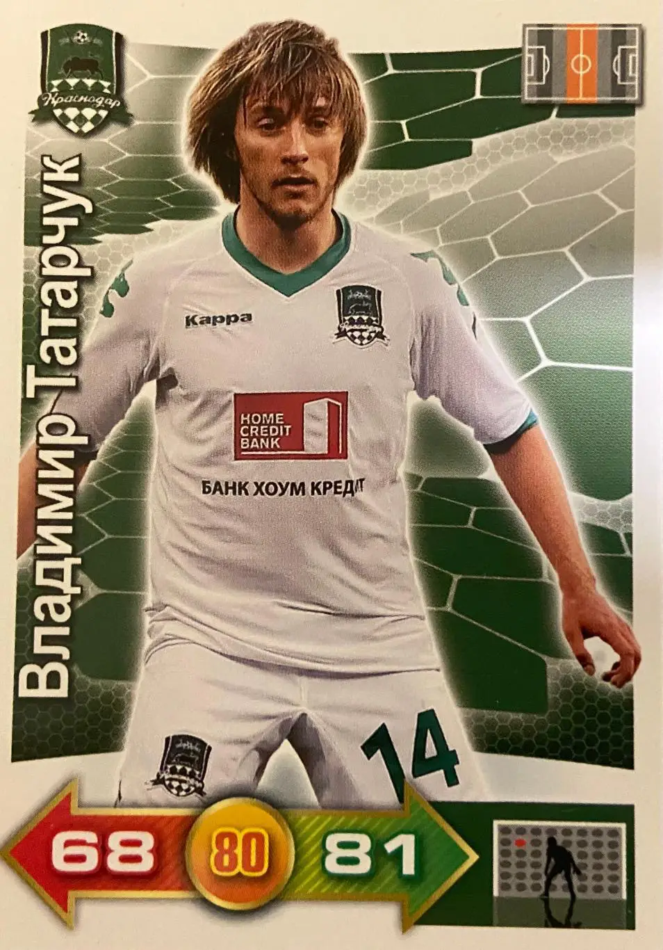 Футбол. Карточка Владимир Татарчук (Краснодар, ЦСКА, Торпедо Москва, Факел) РФПЛ