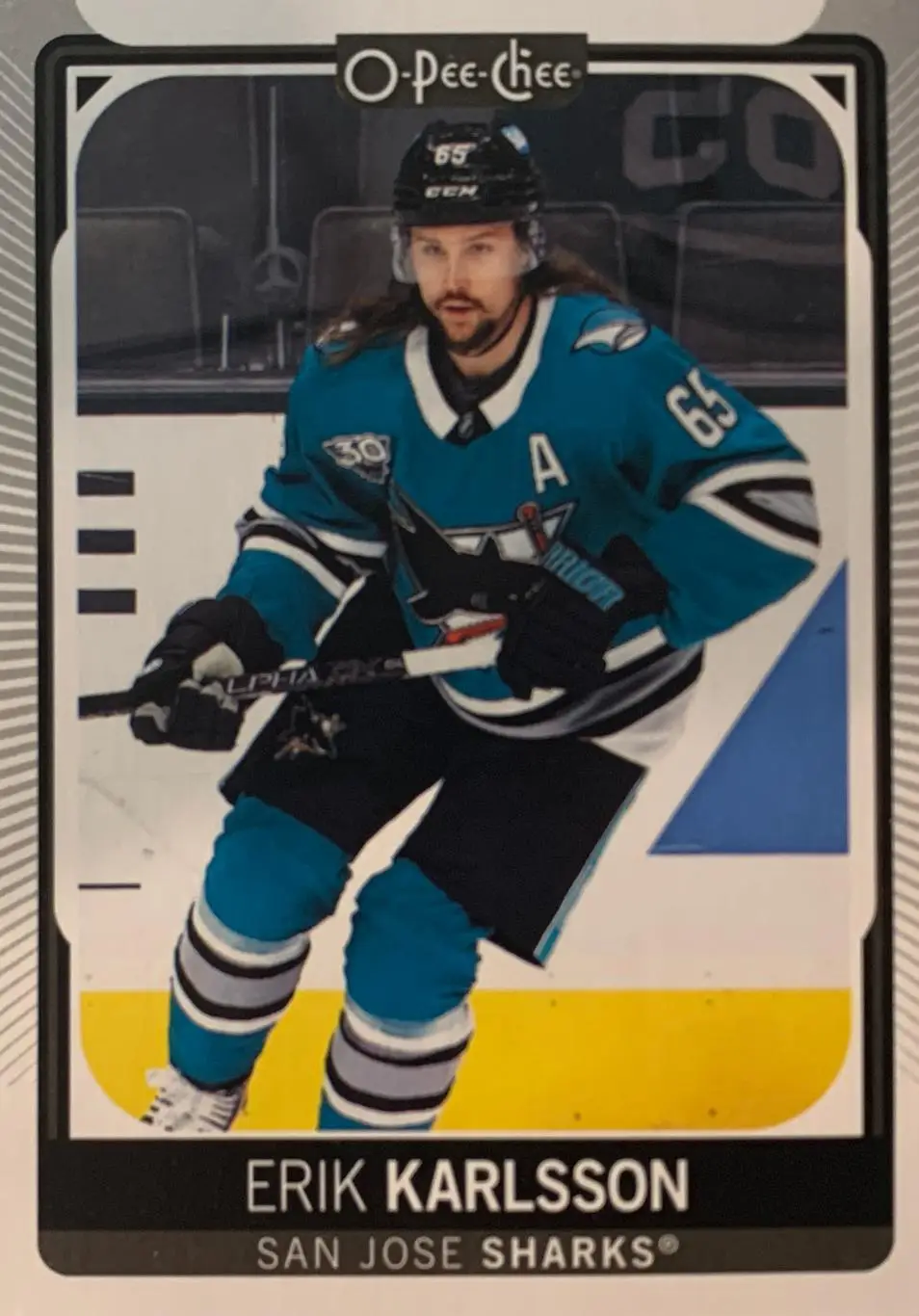 Хоккей. Карточка Erik Karlsson -Эрик Карлссон San Jose Sharks - Сан-Хосе НХЛ/NHL