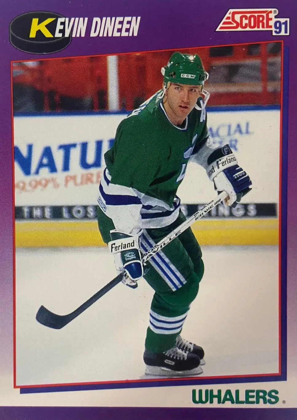 Хоккей. Карточка Kevin Dineen - Кевин Дайнин Hartford Whalers - Хартфорд НХЛ/NHL