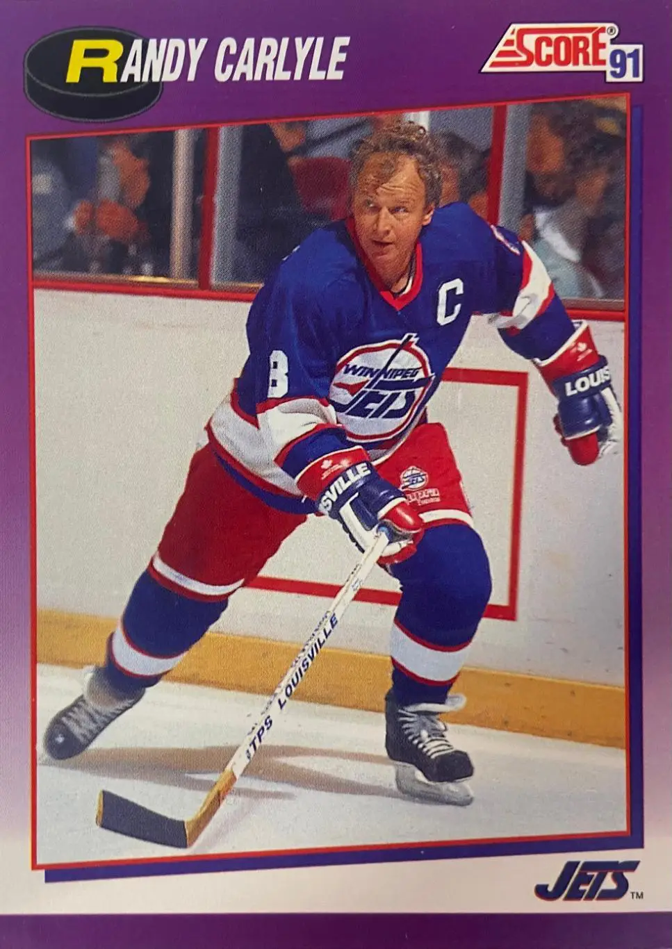 Хоккей. Карточка Randy Carlyle - Рэнди Карлайл Winnipeg Jets - Виннипег НХЛ/NHL