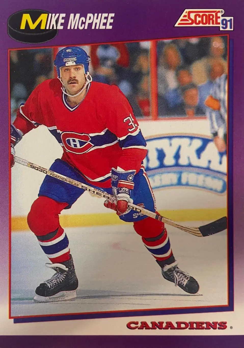 Хоккей. Карточка Mike McPhee - Майк Макфи Montreal Canadiens-Монреаль НХЛ/NHL