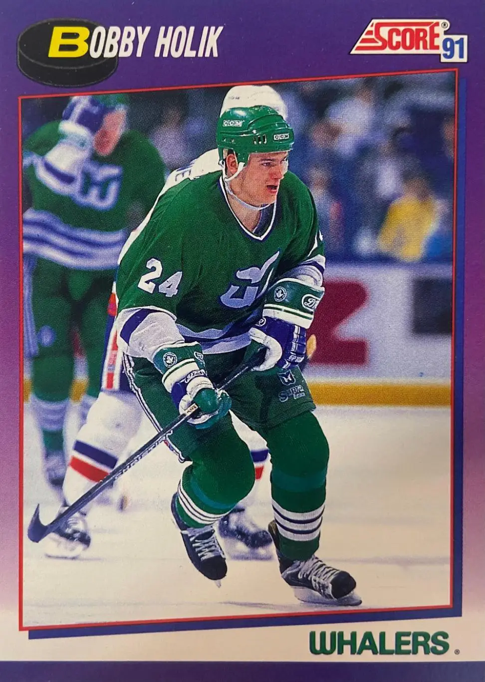 Хоккей. Карточка Bobby Holik - Бобби Холик Hartford Whalers - Хартфорд НХЛ/NHL