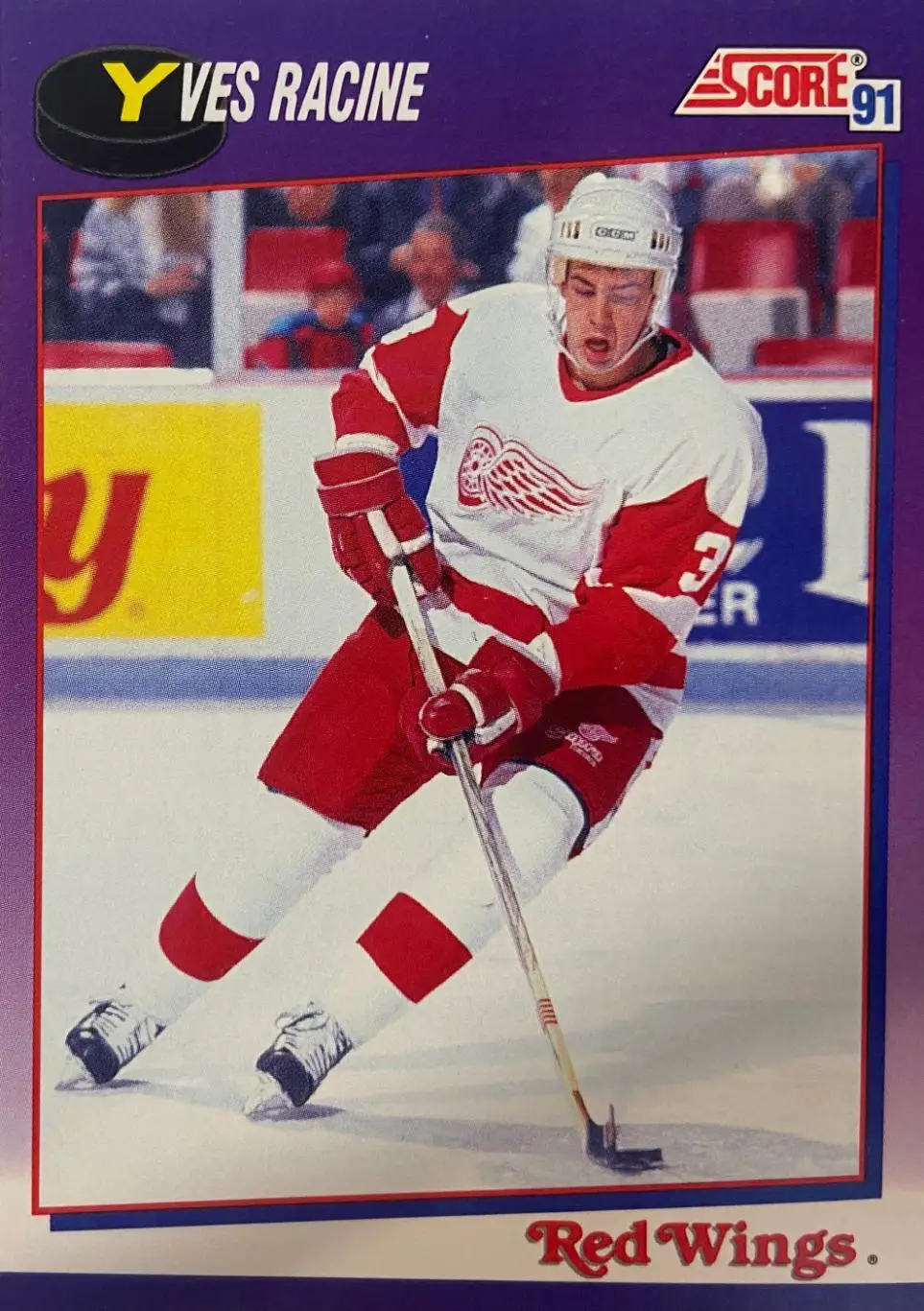 Хоккей Карточка Yves Racine-Ив Расин Detroit Red Wings-Детройт Ред Уингз НХЛ/NHL