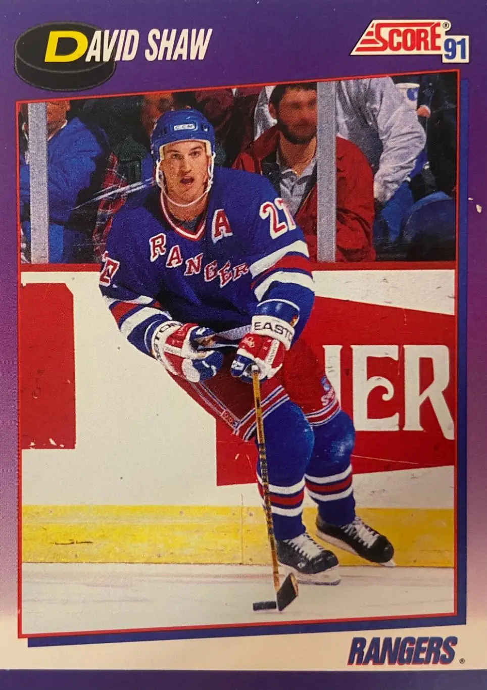 Хоккей Карточка David Shaw-Дэвид Шоу New York Rangers-Нью-Йорк Рейнджерс НХЛ/NHL