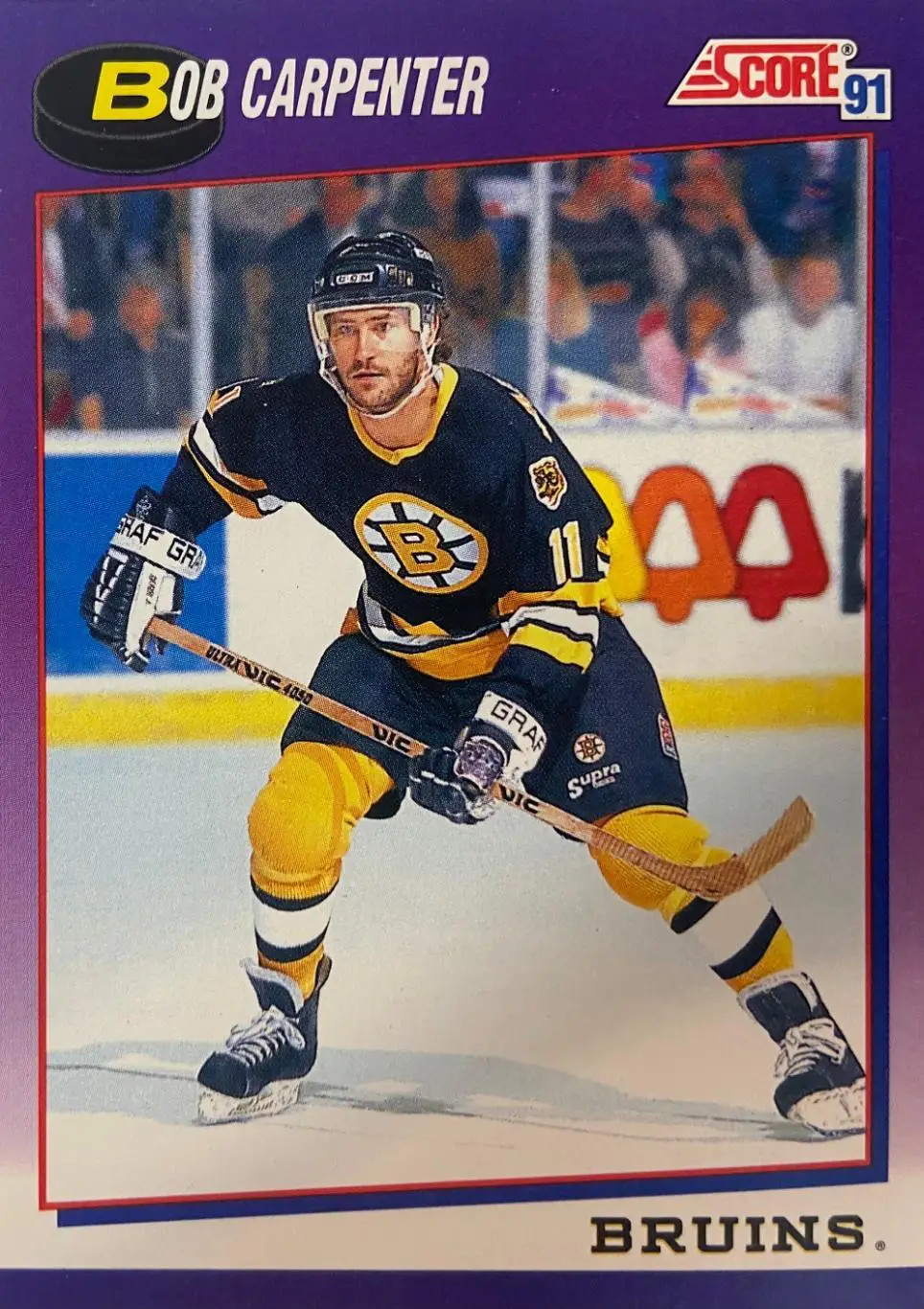 Хоккей. Карточка Bob Carpenter - Бобби Карпентер Boston Bruins - Бостон НХЛ/NHL