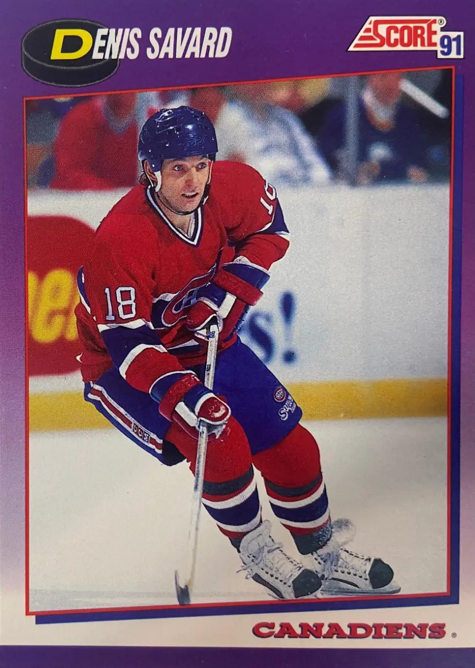 Хоккей. Карточка Denis Savard - Дени Савар Montreal Canadiens - Монреаль НХЛ/NHL