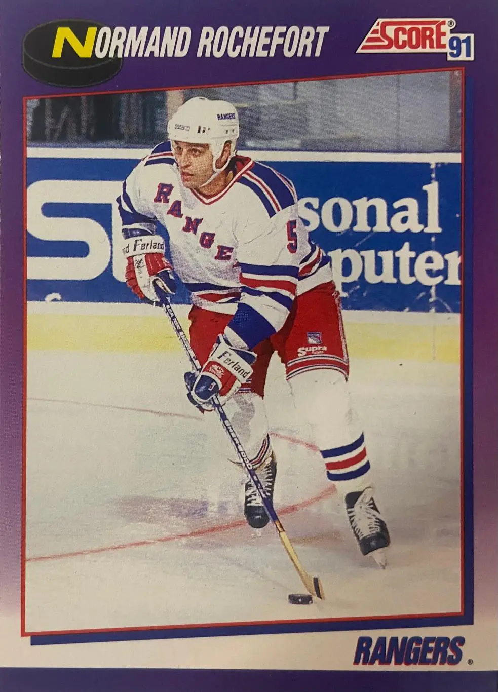 Хоккей. Карточка Normand Rochefort - Норман Рошфор New York Rangers НХЛ/NHL