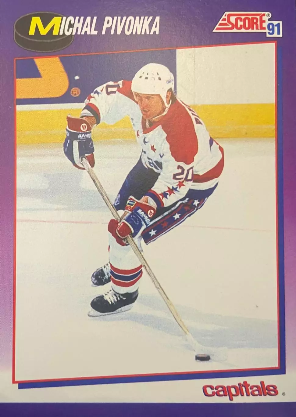Хоккей. Карточка Michal Pivonka - Михал Пивонька Washington Capitals НХЛ/NHL