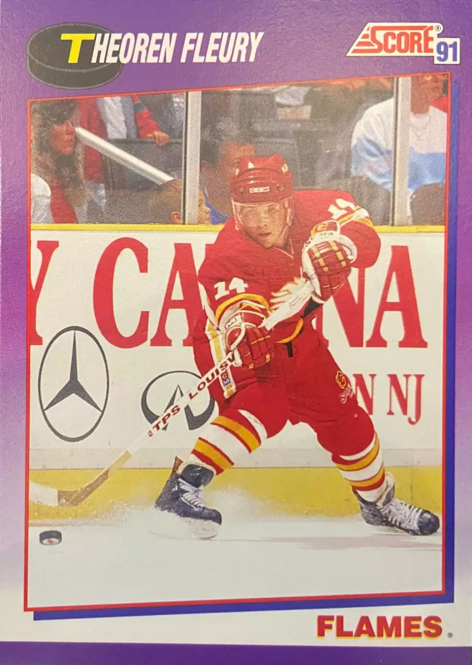 Хоккей. Карточка Theoren Fleury - Теорен Флери Calgary Flames - Калгари НХЛ-NHL