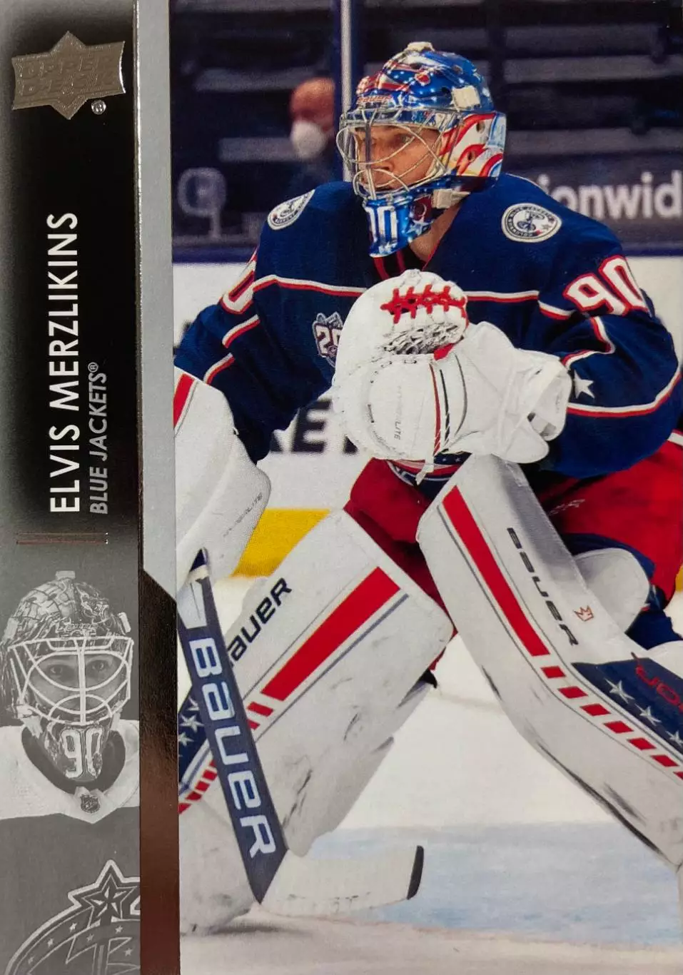 Карточка Elvis Merzlikins-Элвис Мерзликин Columbus Blue Jackets/Коламбус НХЛ/NHL