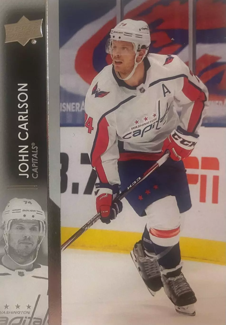 Хоккей. Карточка John Carlson/Джон Карлсон Washington Capitals/Вашингтон НХЛ/NHL