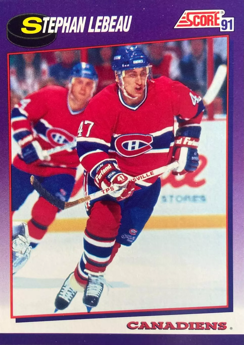 Хоккей. Карточка Stephan Lebeau-Стефан Лебо Montreal Canadiens-Монреаль НХЛ/NHL