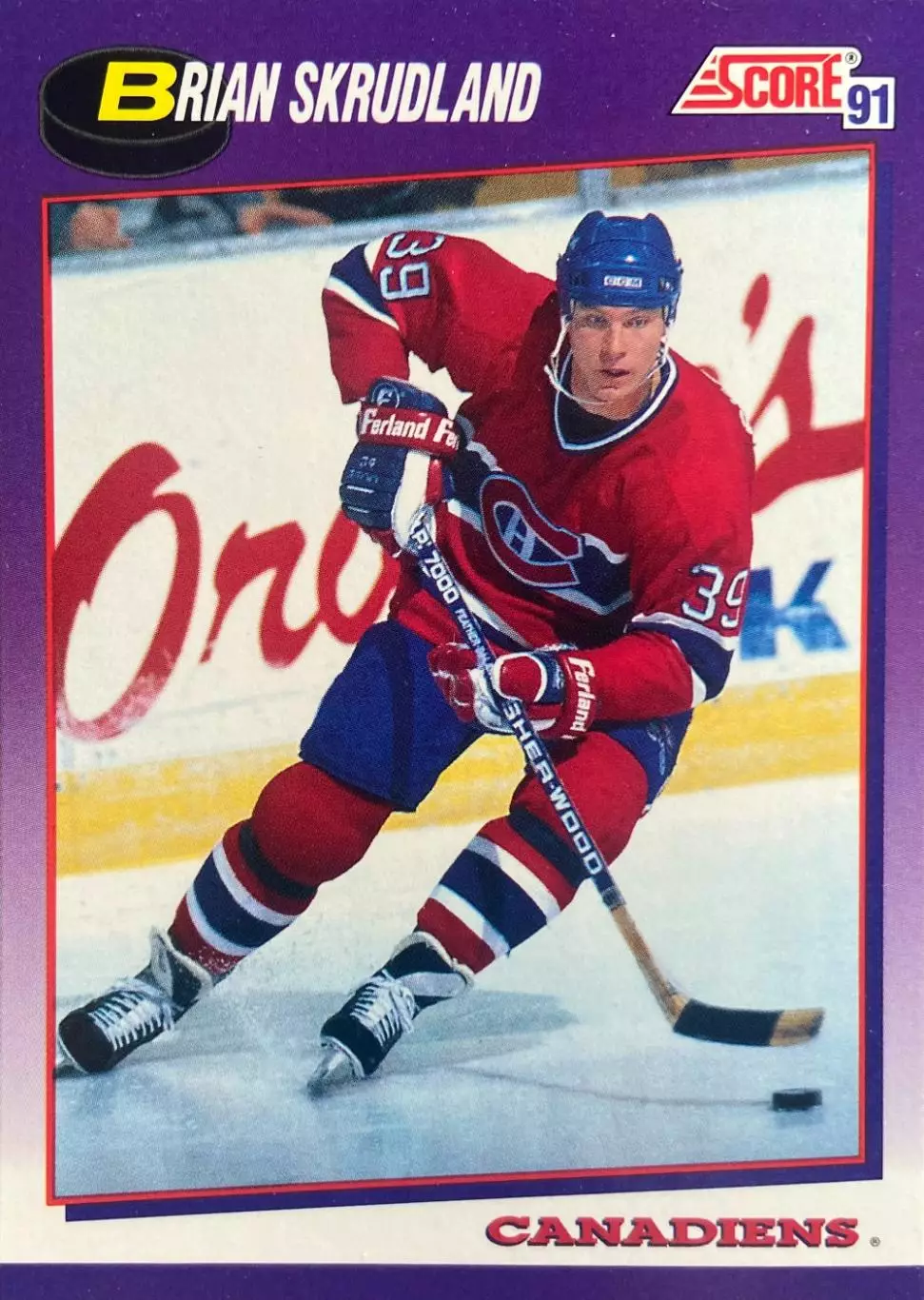 Карточка Brian Skrudland - Брайан Скрудланд Montreal Canadiens-Монреаль НХЛ/NHL