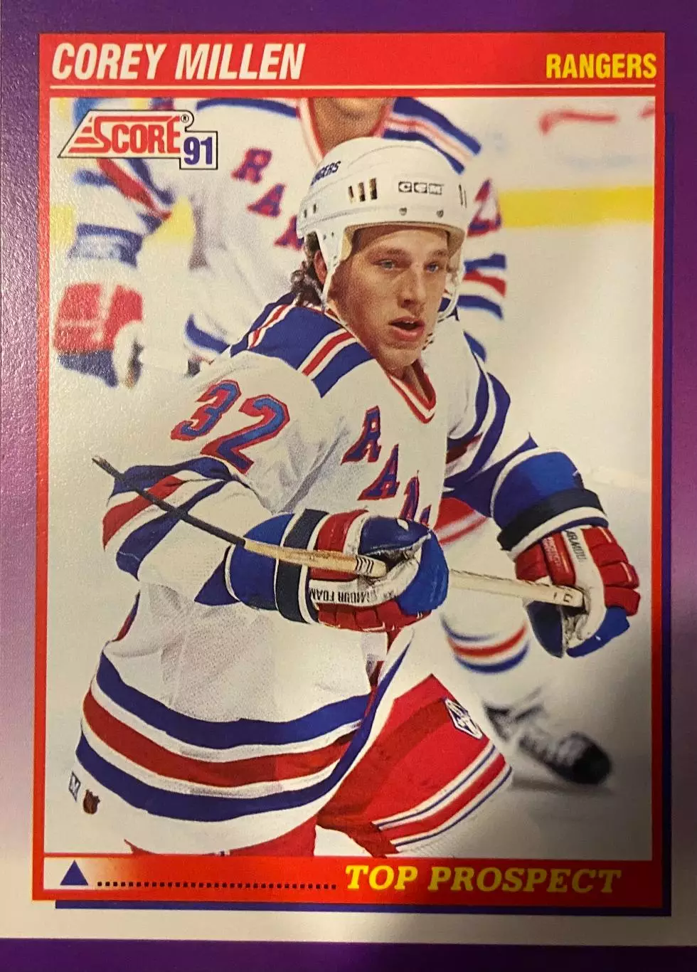 Хоккей. Карточка Corey Millen - Кори Миллен New York Rangers - Рейнджерс НХЛ/NHL