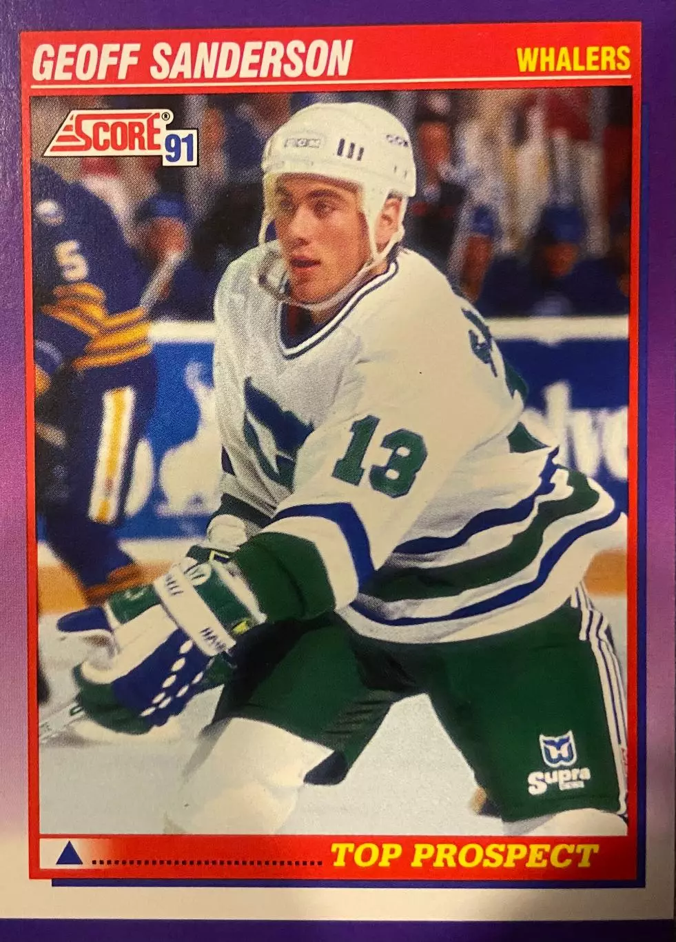 Карточка Geoff Sanderson - Джефф Сэндерсон Hartford Whalers - Хартфорд НХЛ/NHL