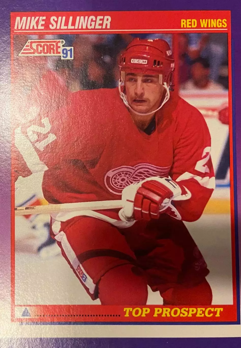 Хоккей Карточка Mike Sillinger-Майк Силлинджер Detroit Red Wings-Детройт НХЛ/NHL