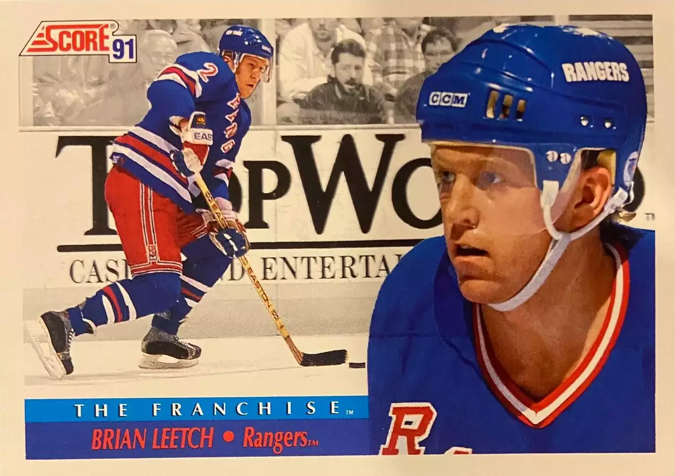 Хоккей. Карточка Brian Leetch - Брайан Лич New York Rangers - Нью-Йорк НХЛ-NHL