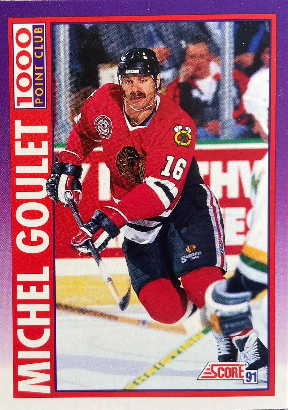 Хоккей. Карточка Michel Goulet - Мишель Гуле Chicago Blackhawks - Чикаго НХЛ/NHL