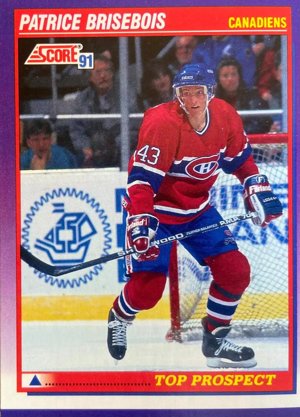 Карточка Patrice Brisebois - Патрис Бризбуа Montreal Canadiens-Монреаль НХЛ/NHL