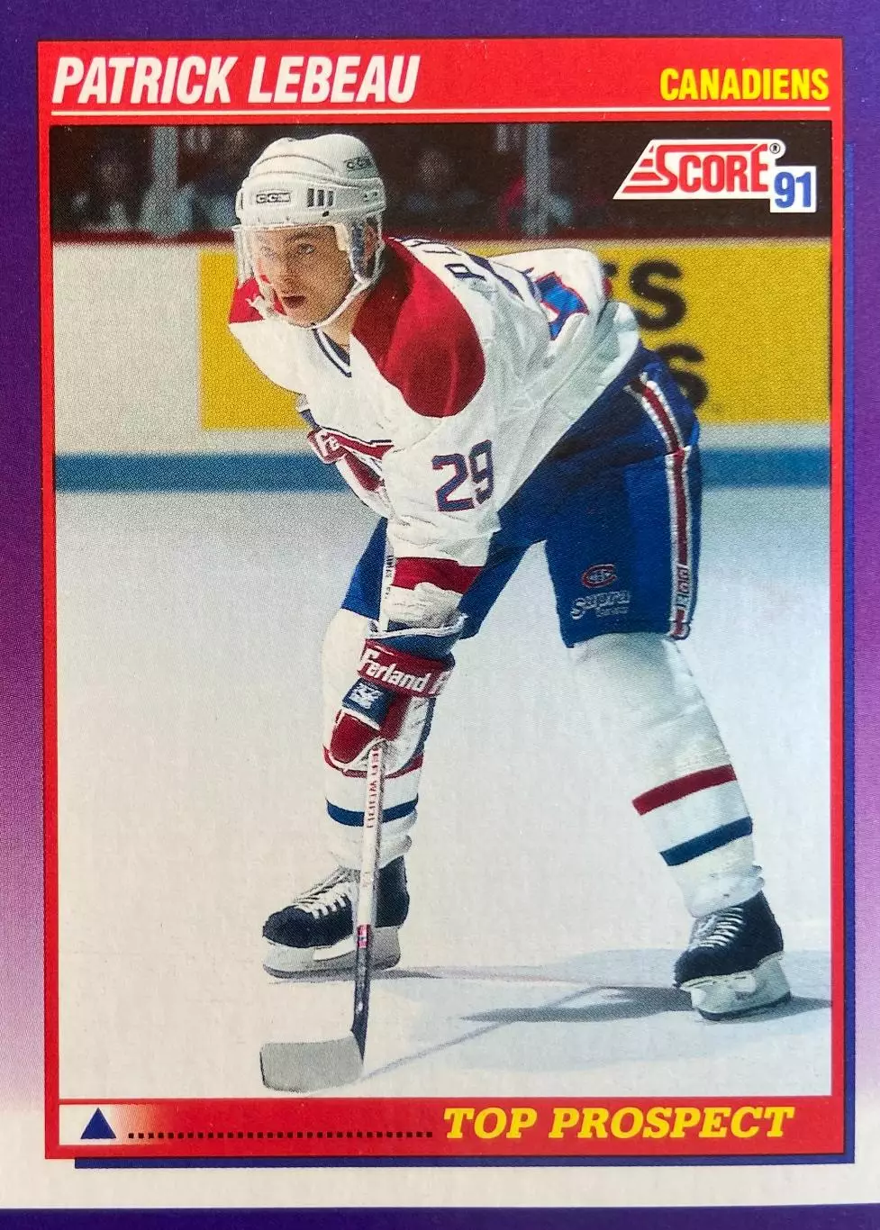 Хоккей. Карточка Patrick Lebeau-Патрик Лебо Montreal Canadiens-Монреаль НХЛ/NHL