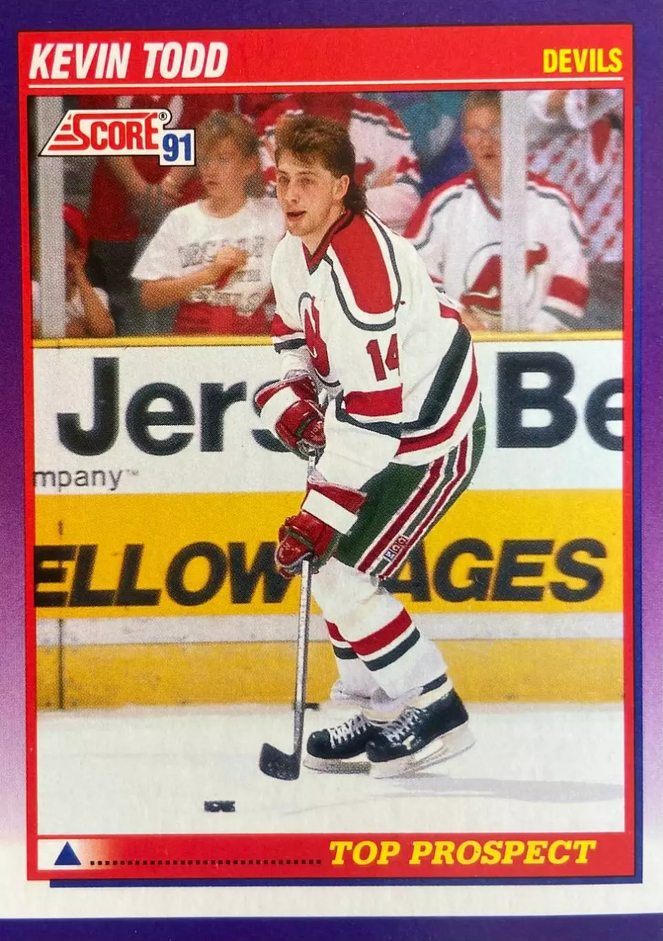 Хоккей. Карточка Kevin Todd - Кевин Тодд New Jersey Devils / Нью-Джерси НХЛ/NHL