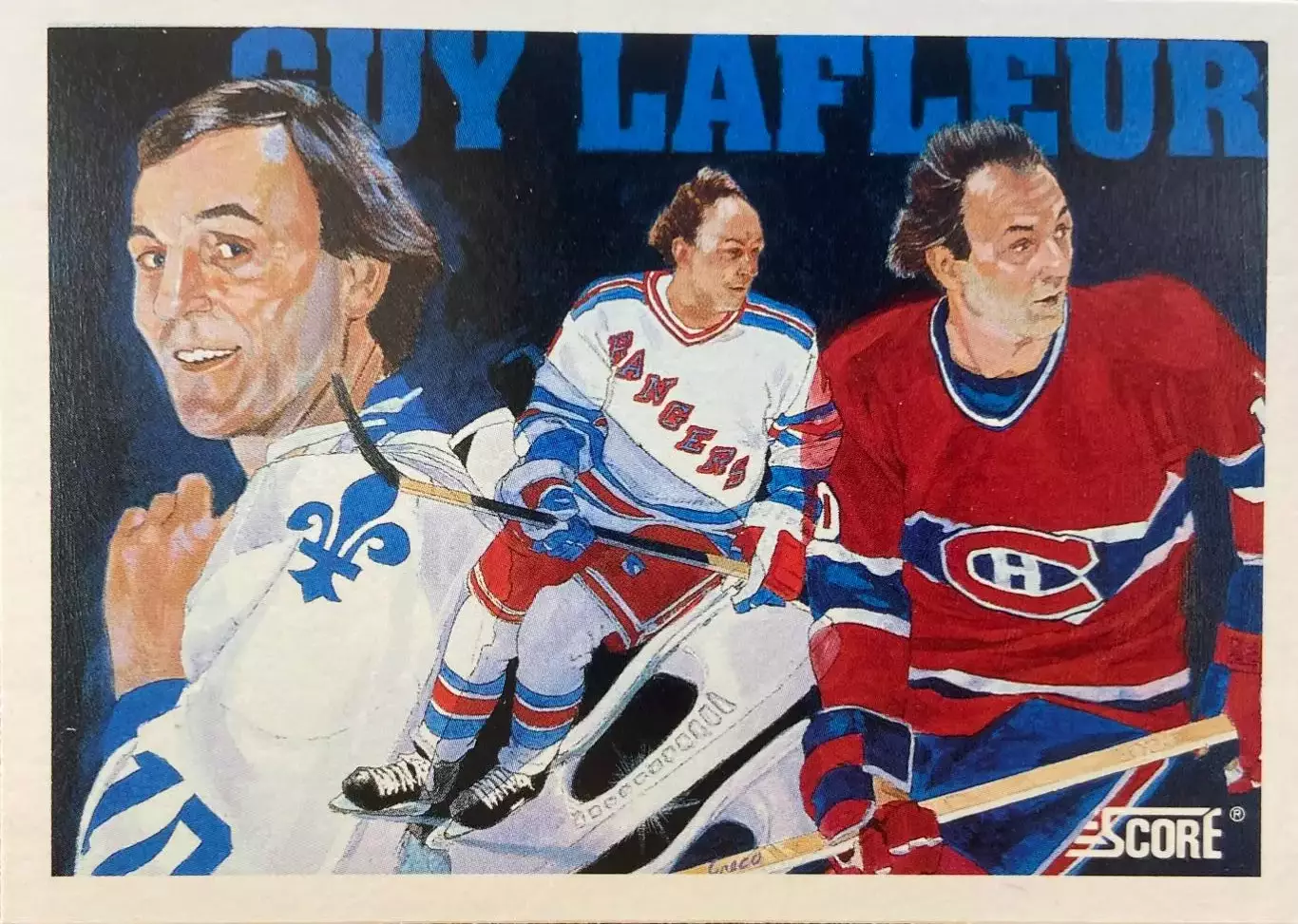 Хоккей. Карточка Guy Lafleur-Ги Лафлер Монреаль/Рейнджерс/Квебек Нордикс НХЛ/NHL