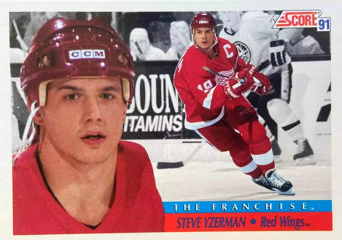 Хоккей. Карточка Steve Yzerman - Стив Айзерман Detroit Red Wings-Детройт НХЛ NHL