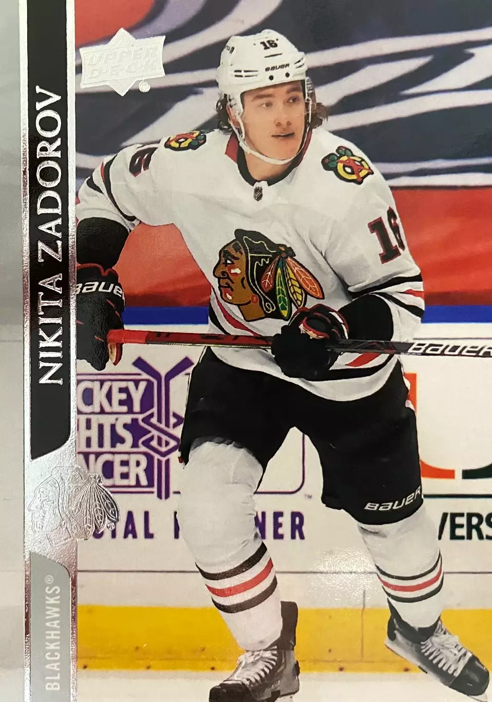 Хоккей. Карточка Никита Задоров Chicago Blackhawks/Чикаго, ЦСКА Москва НХЛ/NHL